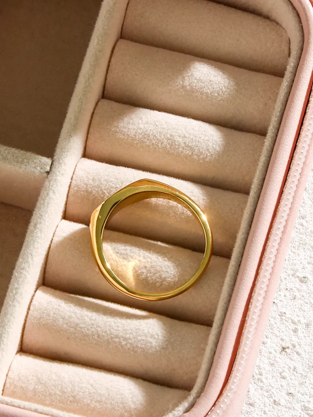 18K Gold-Plated 333 Number Signet Ring, image 7