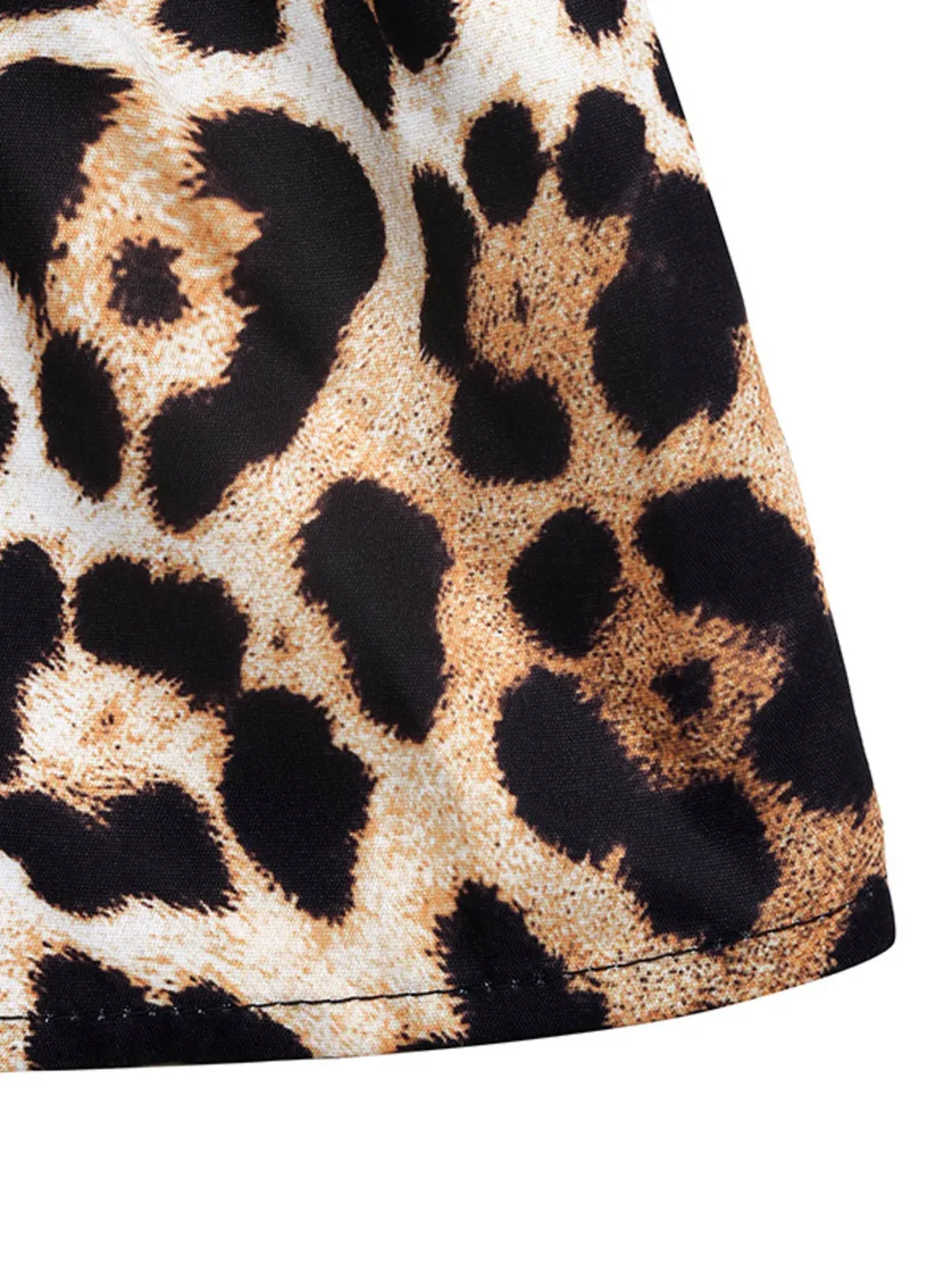 Leopard Print Tie Front Blouse, image 8