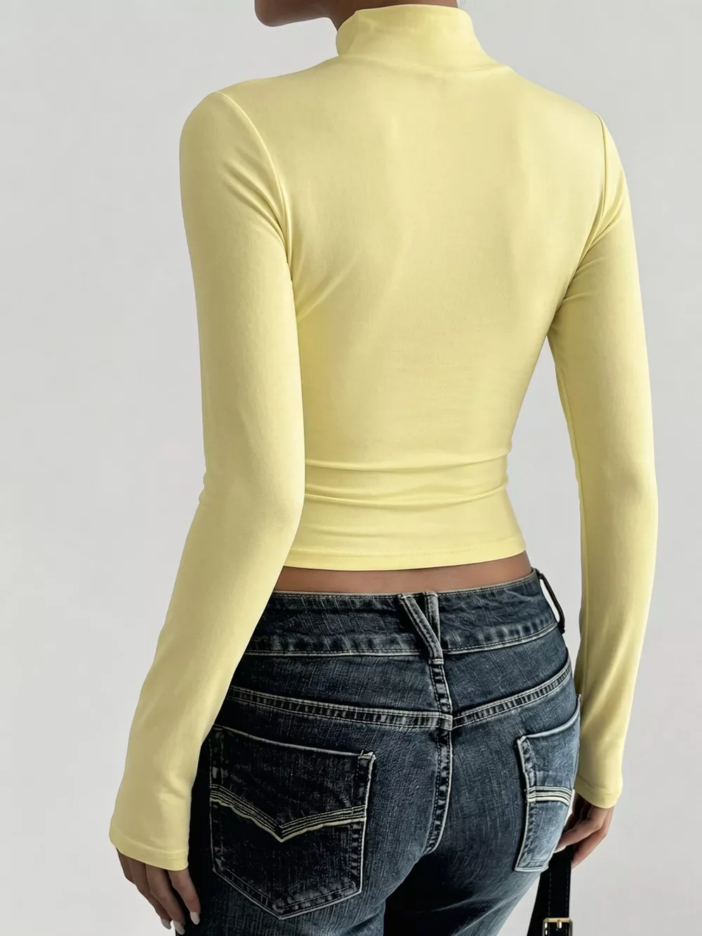 Slim-Fit Long Sleeve Turtleneck T-Shirt, image 5