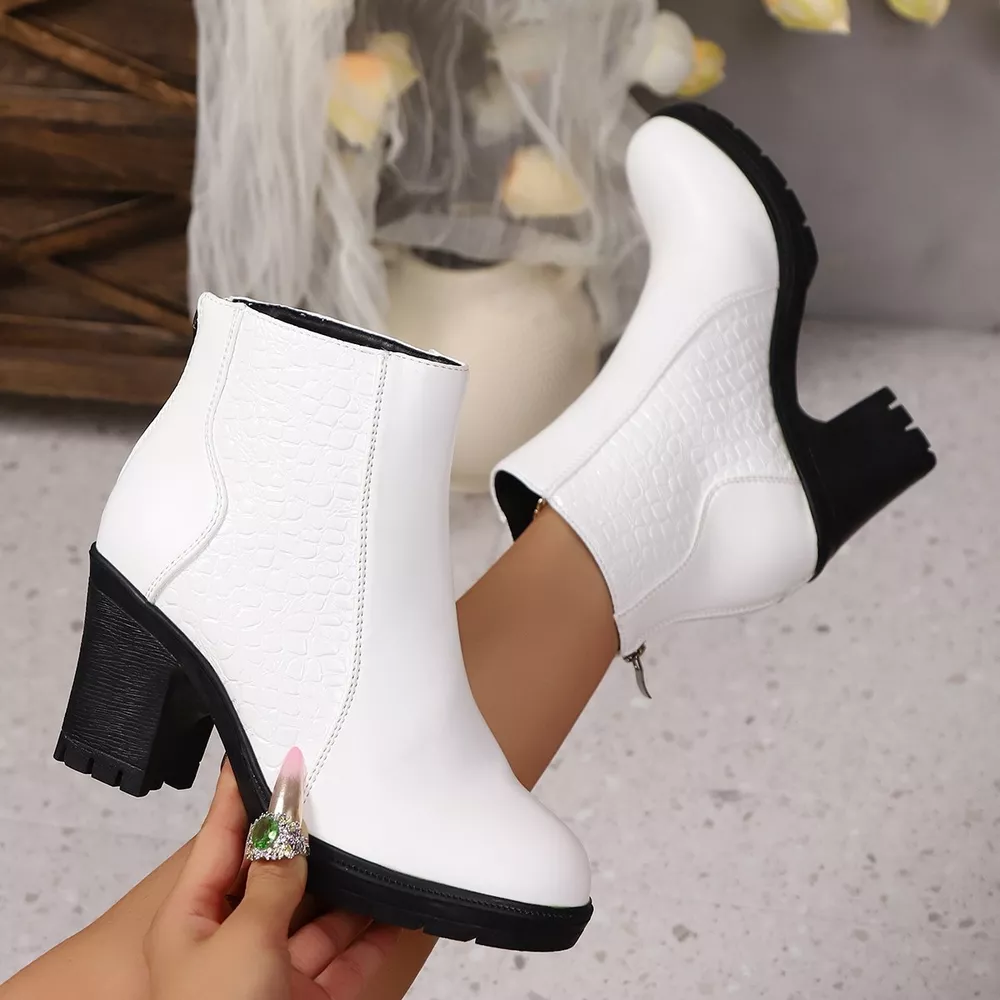 Point Toe Block Heels Boots, image 5