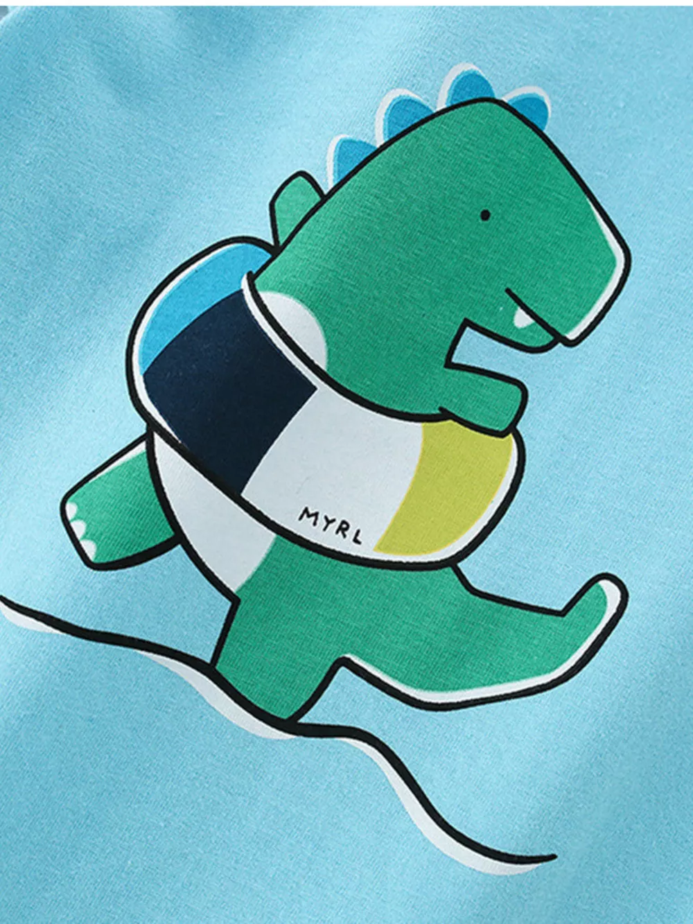 Children's Cute Dinosaur Graphic Short Sleeve T-Shirt, image 2