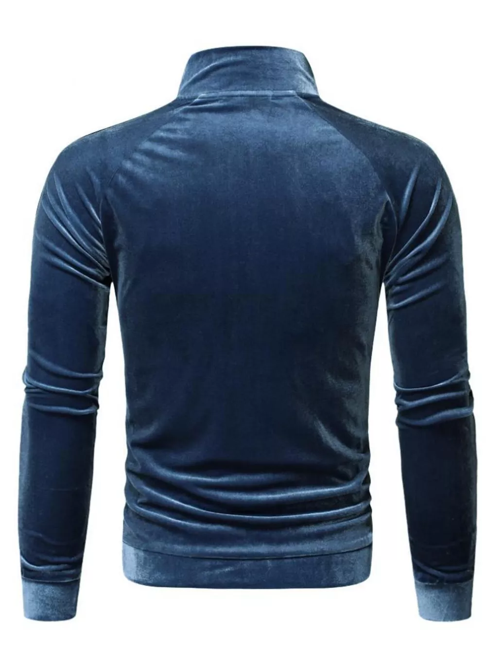 Men's Velvet Turtleneck Long Sleeve T-Shirt, image 4