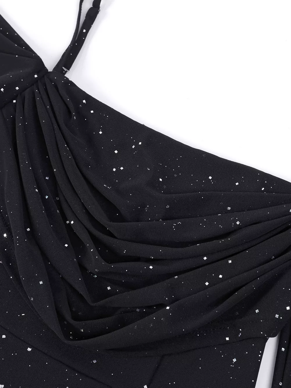 Glitter Ruched Long Sleeve Mermaid Maxi Dress, image 16