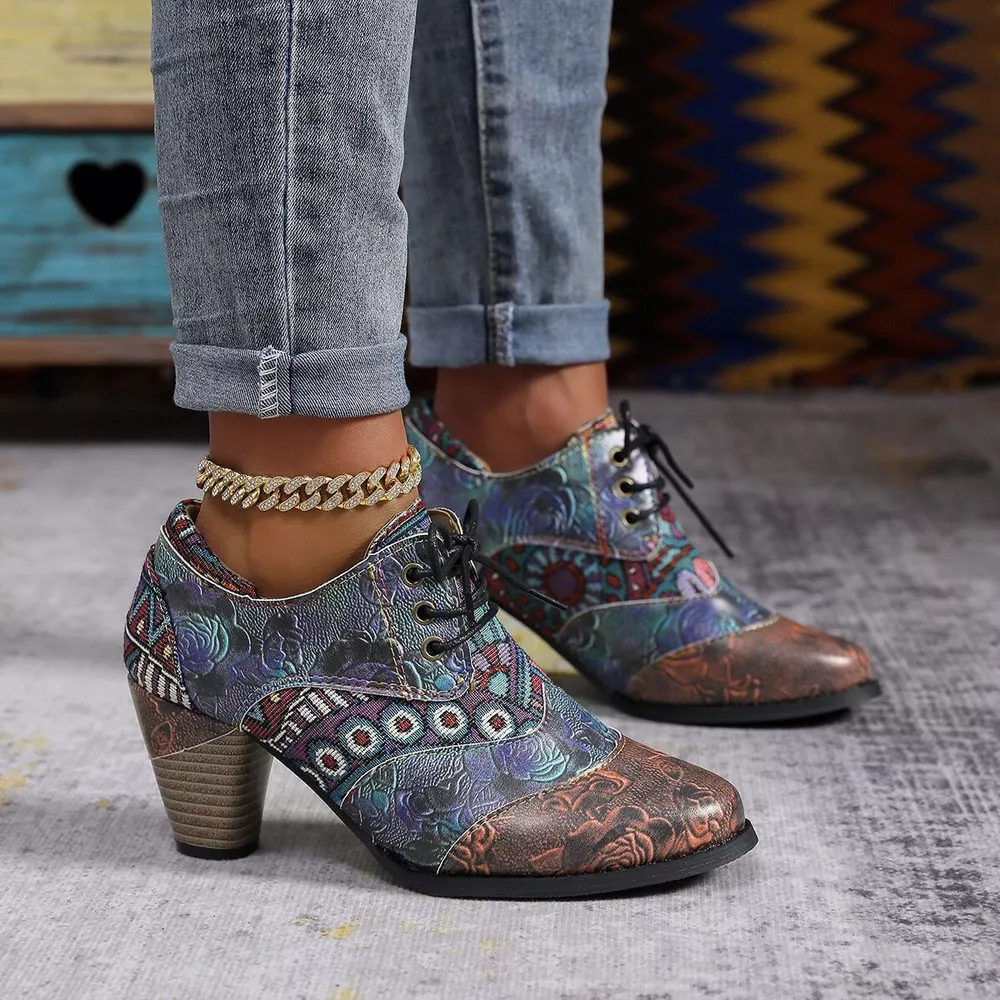 Lace-Up Block Heel Ankle Boots, image 11