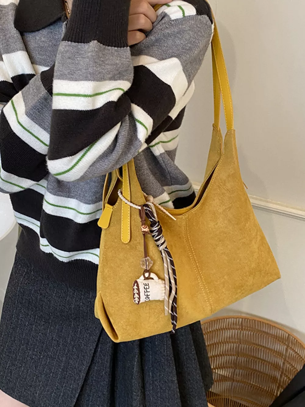 Solid Color Shoulder Bag, image 7