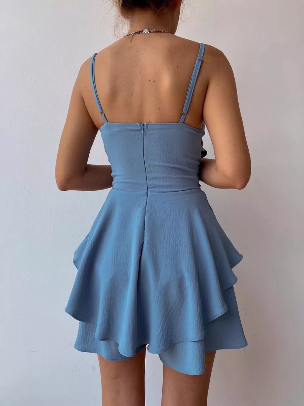 Spaghetti Strap Ruffled Romper, image 4