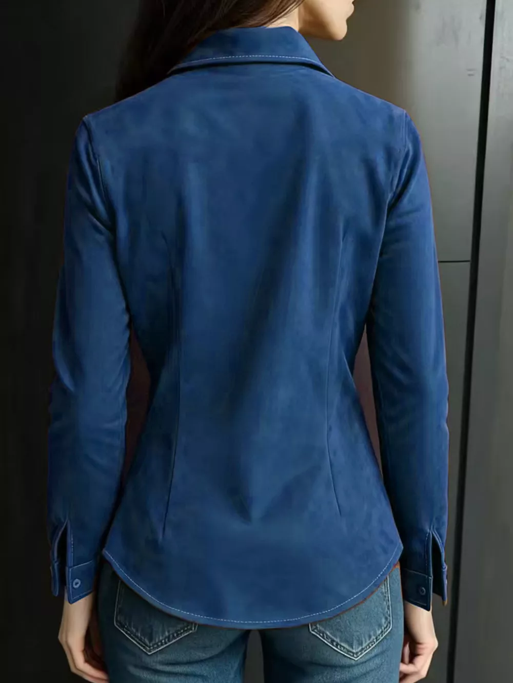 Suede Button-Down Shirt, image 3