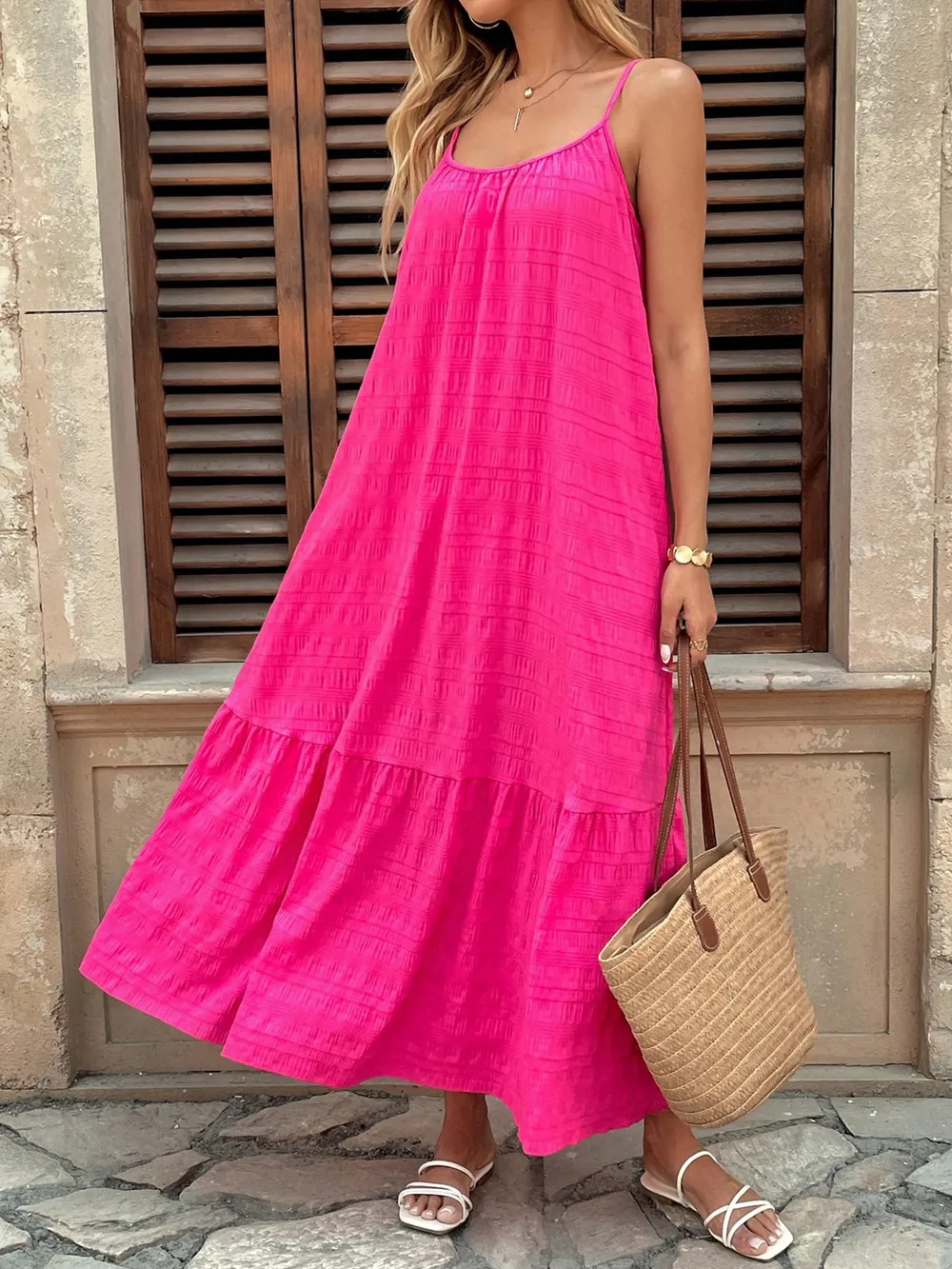 Scoop Neck Cami Maxi Dress