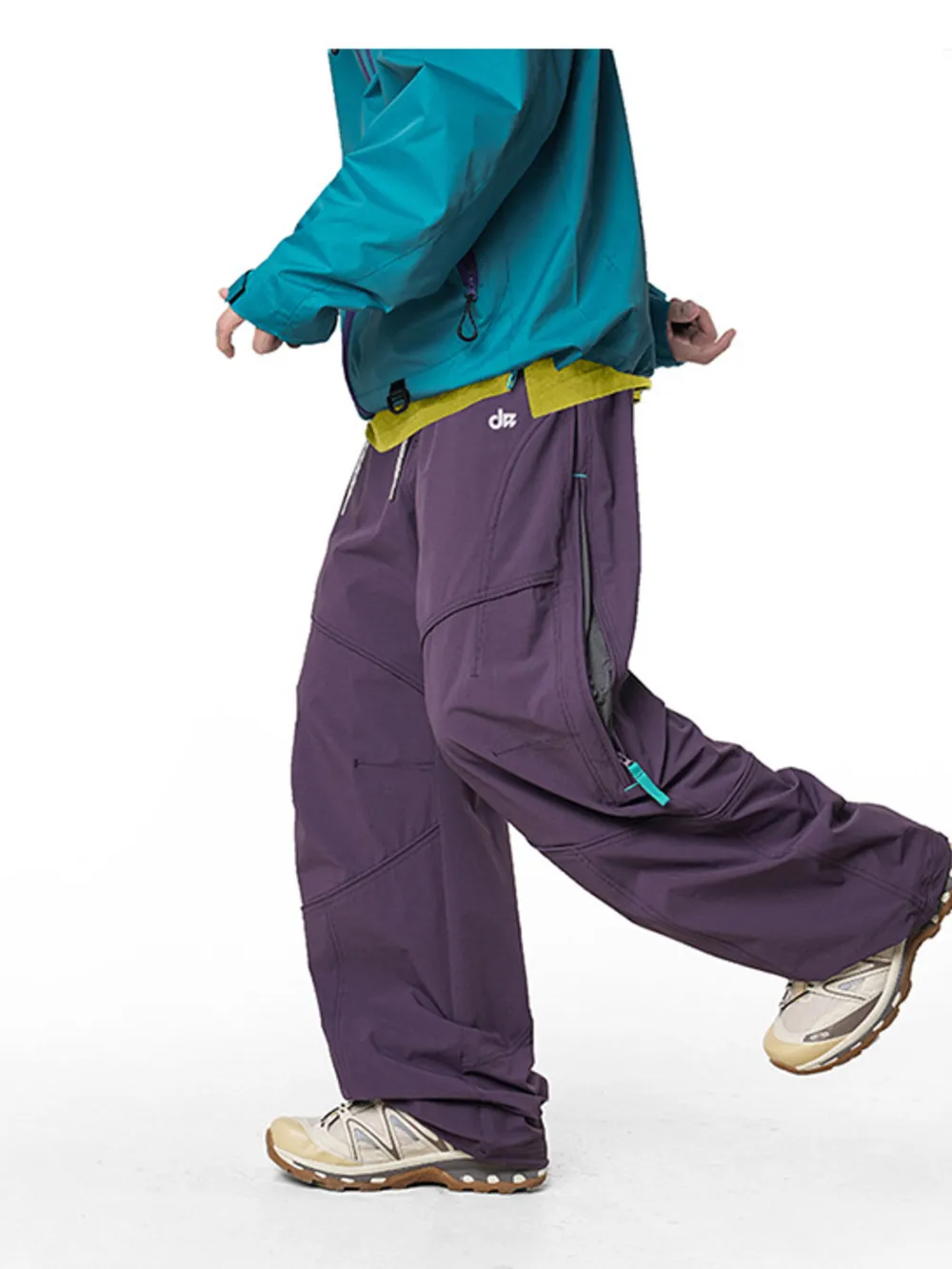 Men's Loose Fit Drawstring Cargo Active Pants, image 2
