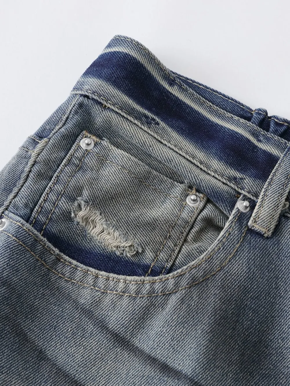 Men's Distressed Wide Leg Jeans, image 12