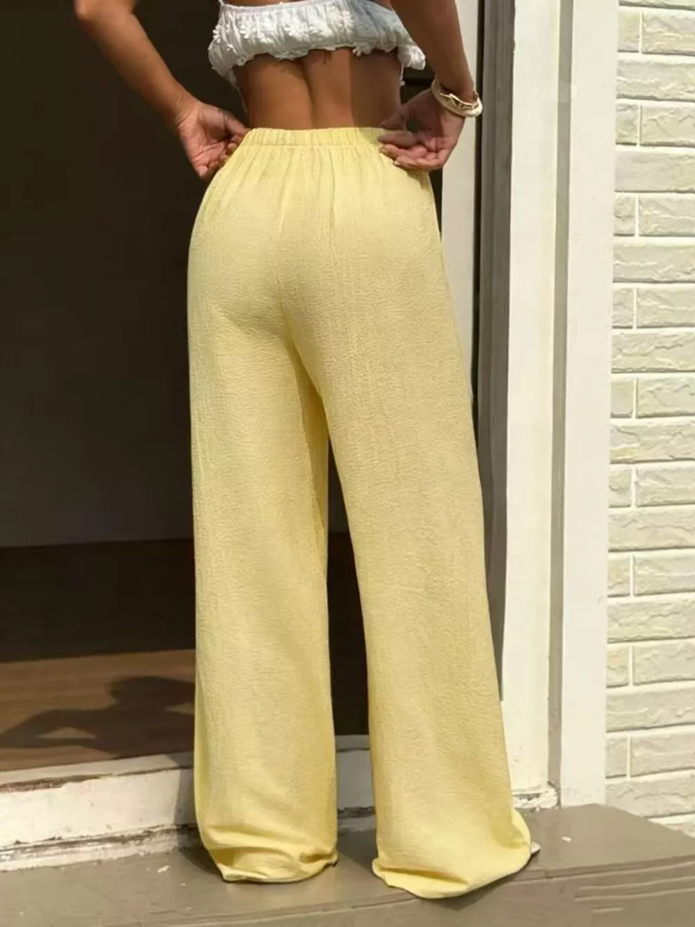 Plus Size High-Waisted Wide-Leg Pants, image 7