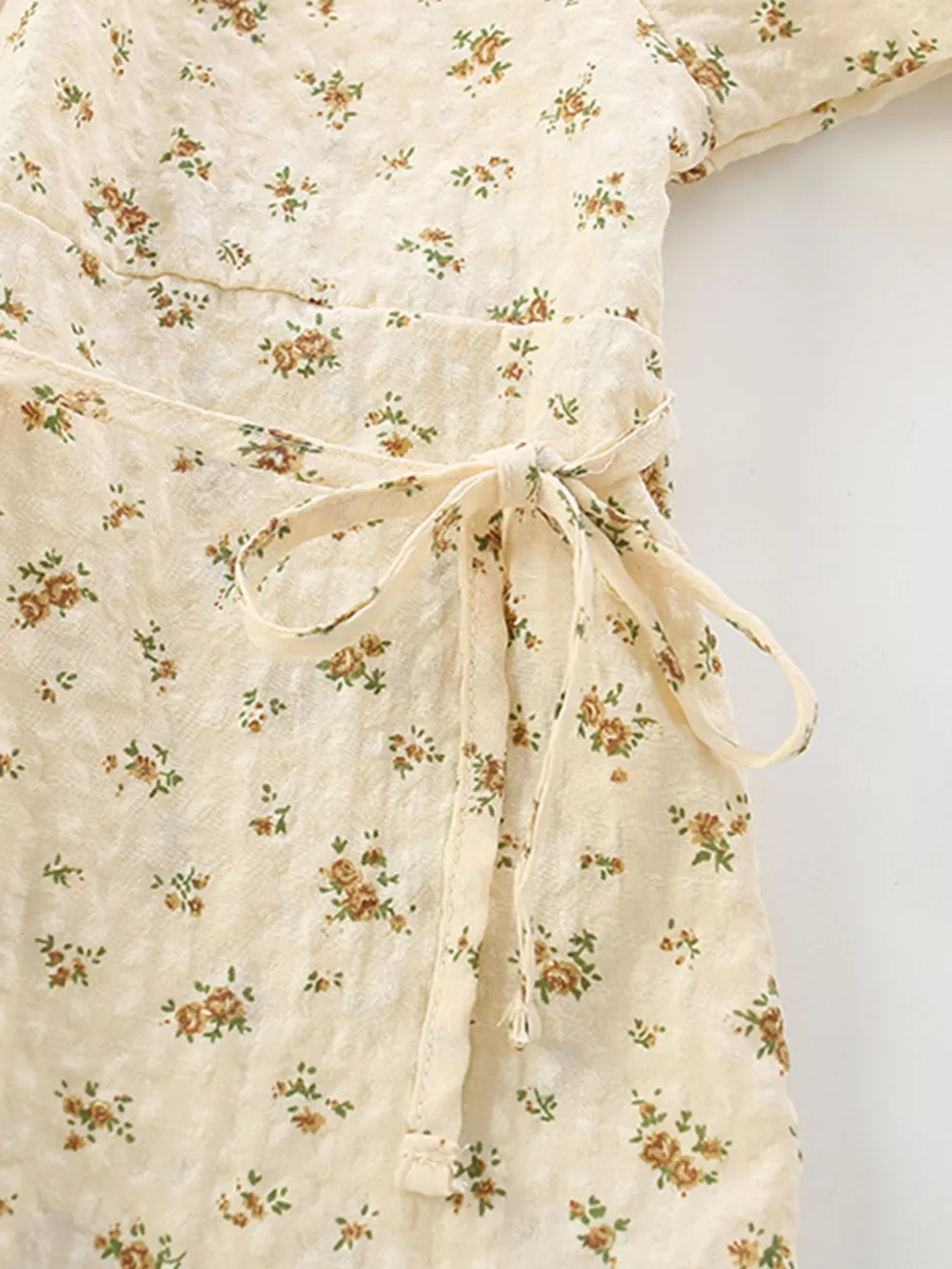 Children's Vintage Floral Print Puff Sleeve Dress, image 3