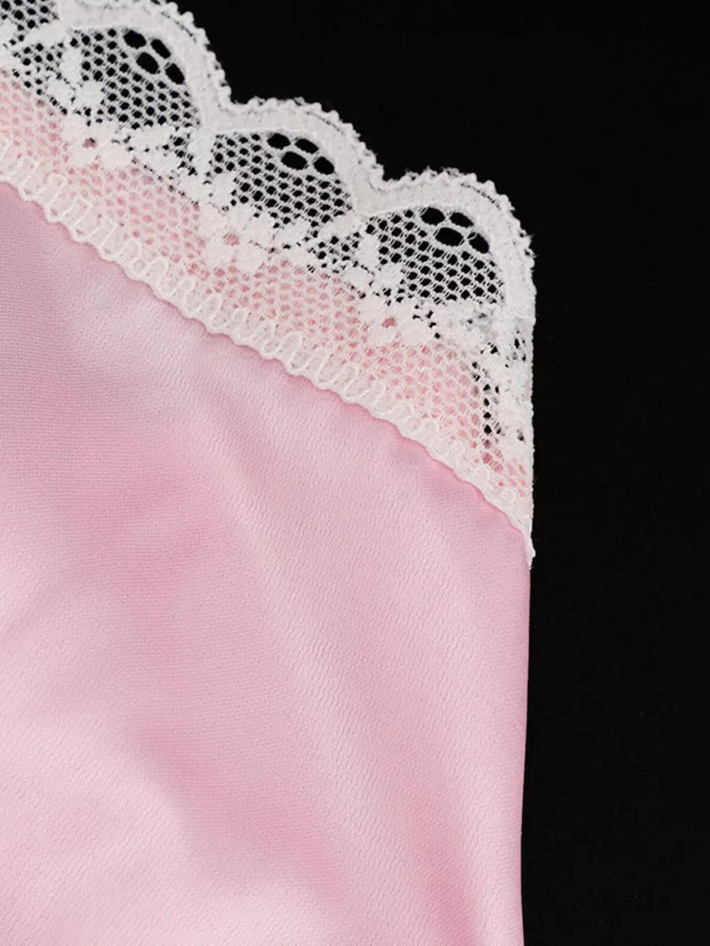 Lace Trimmed Satin Cami, image 7