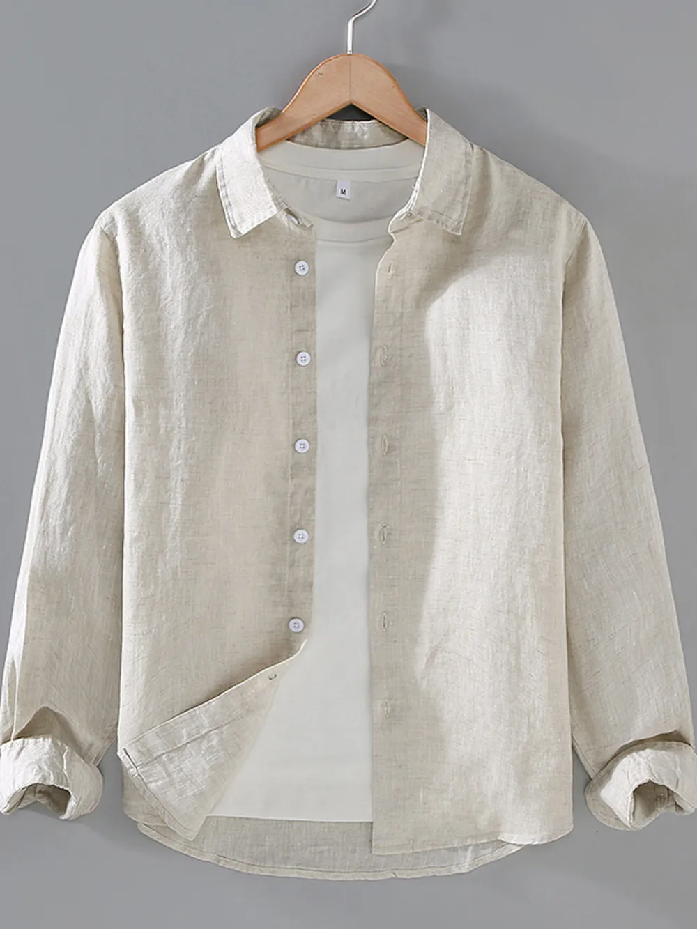 Men's Plus Size Button Up Long Sleeve Shirt