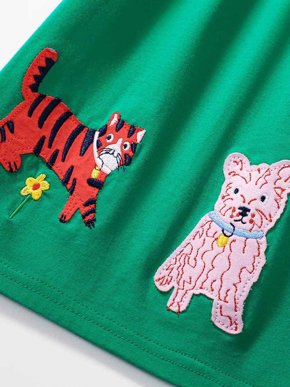 Children's Dinosaur Striped Casual Dress, image 3