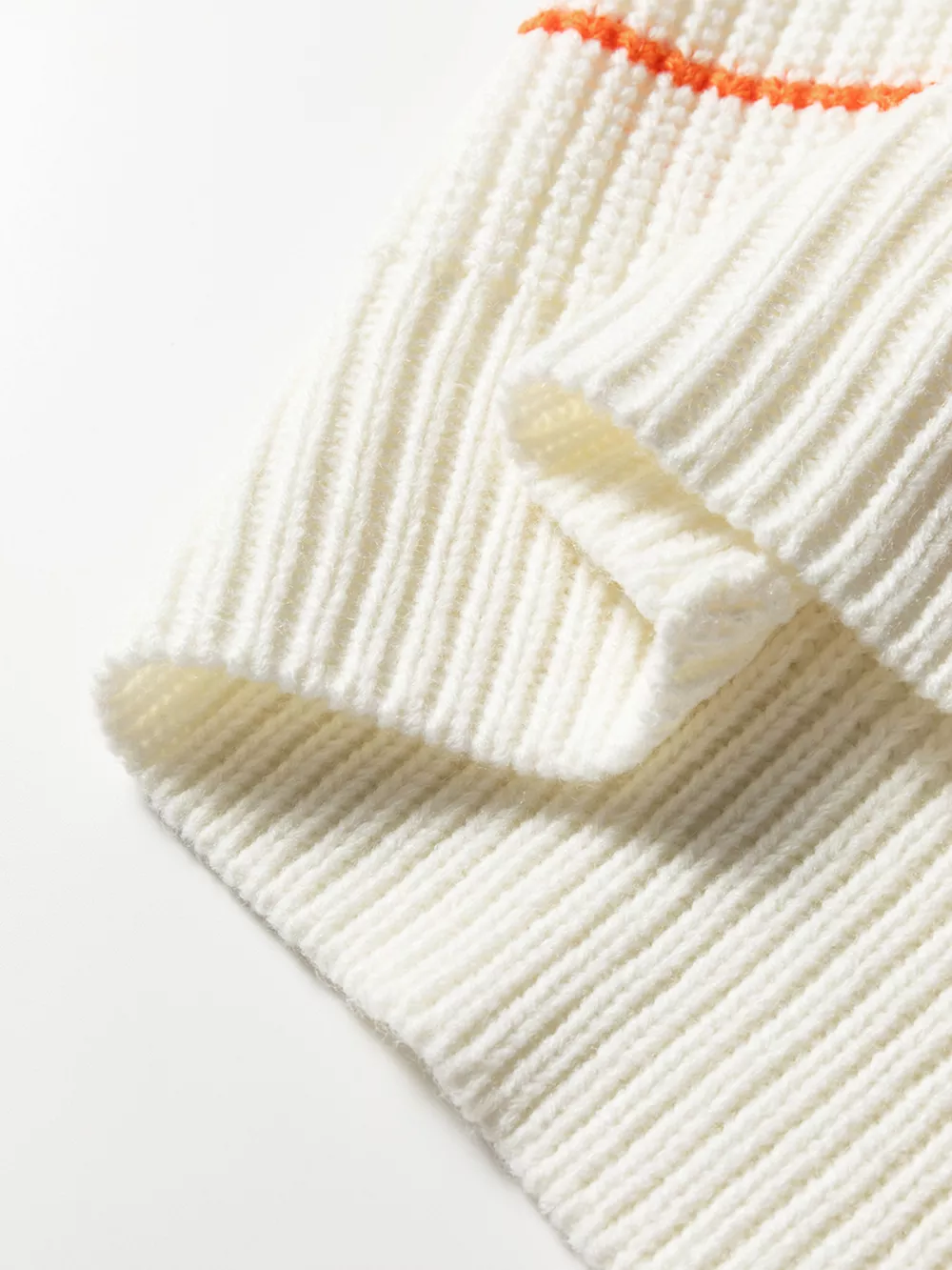 Colorful Striped Detail V Neck Drop Shoulder Baggy Sweater, image 2