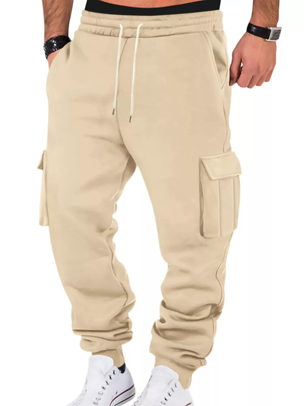 Men's Full Size Casual Joggers with Multi-Pocket Plus Size, image 7