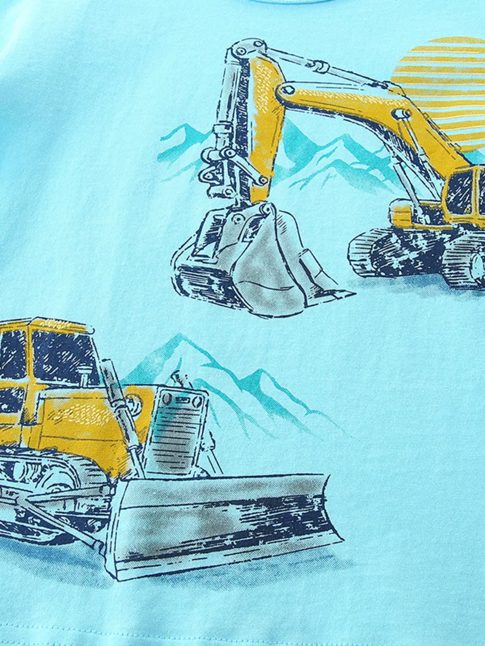 Children‘s Excavator Print Short Sleeve T-Shirt, image 3