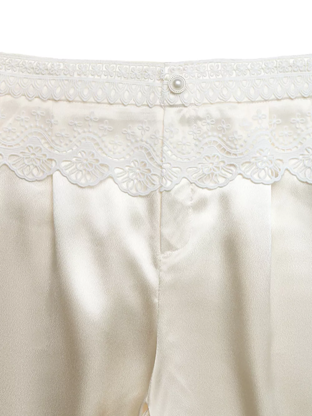 Lace Waist Wide Leg Pants, image 7