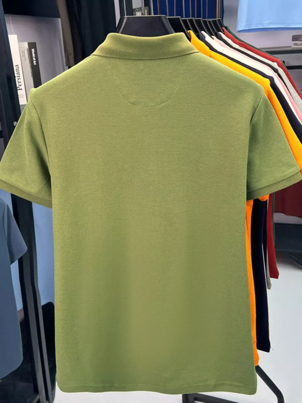 Men's Plus Size Button Detail Short Sleeve Polo, image 3