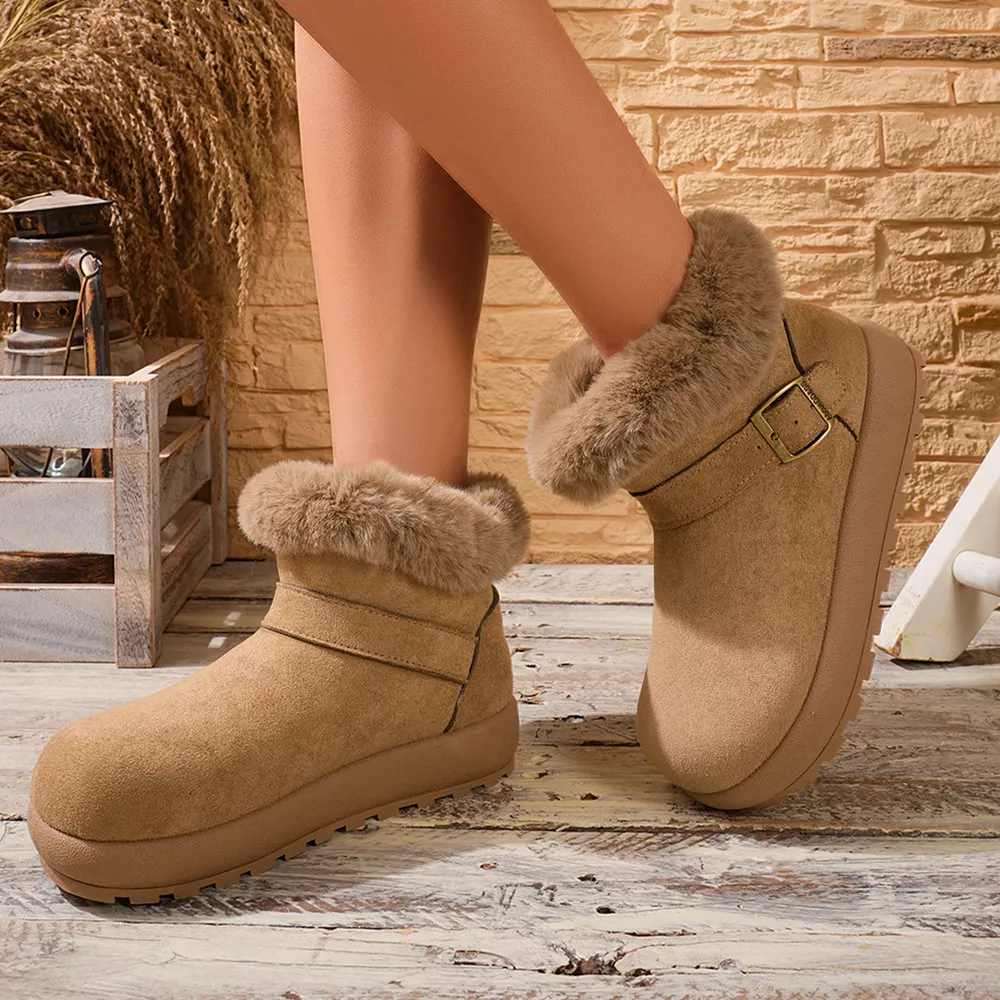 Faux Fur Lined Suede Winter Boots, image 10