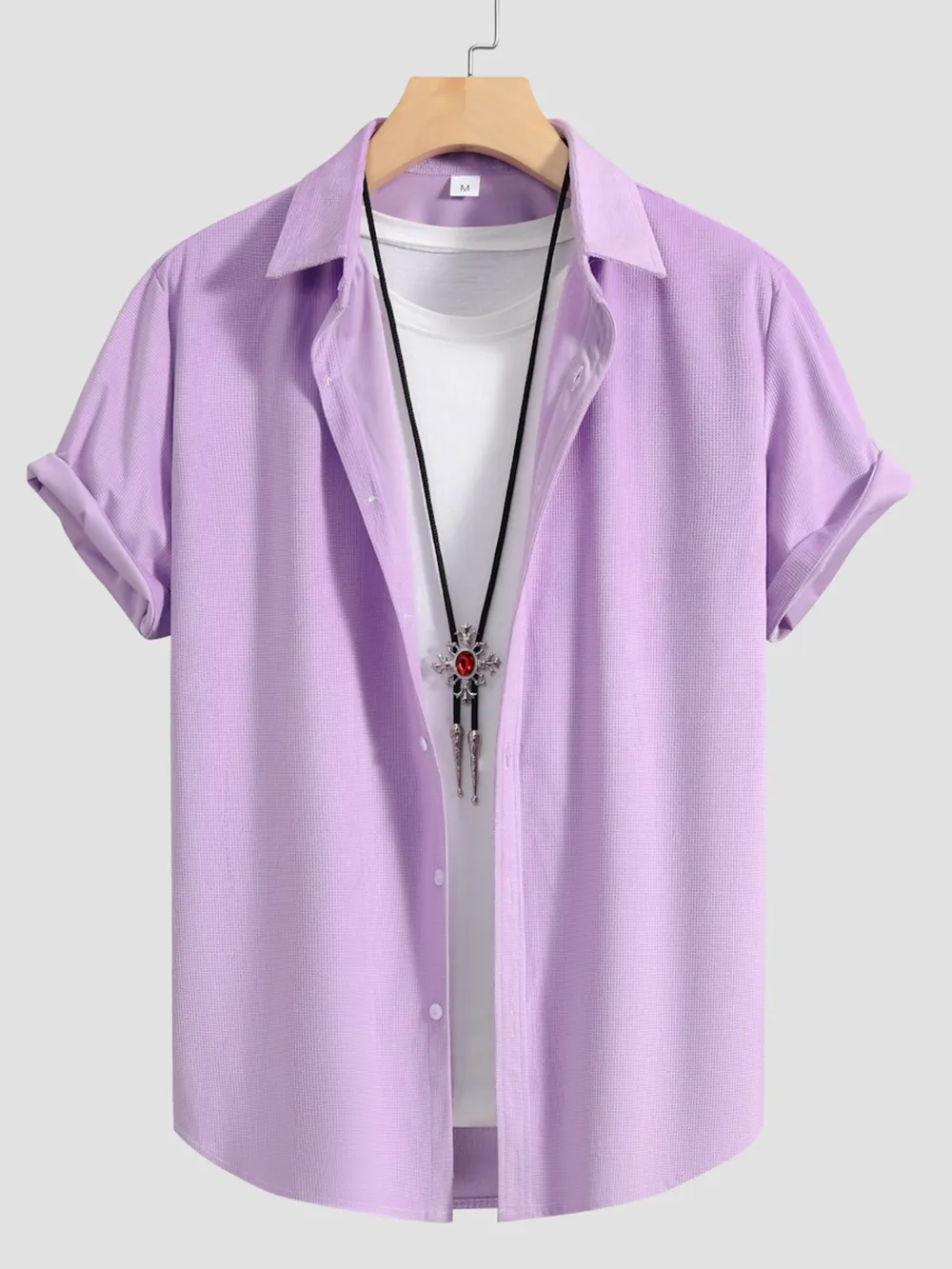 Men's Button Up Short Sleeve Shirt, image 9