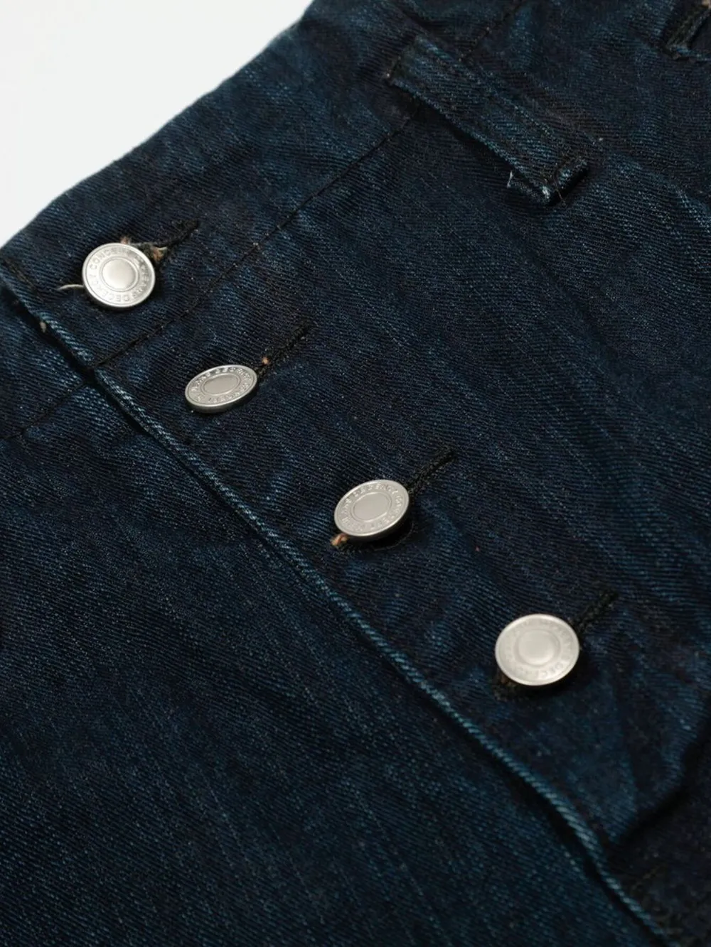 Men's Washed Button Fly Curved Jeans, image 6