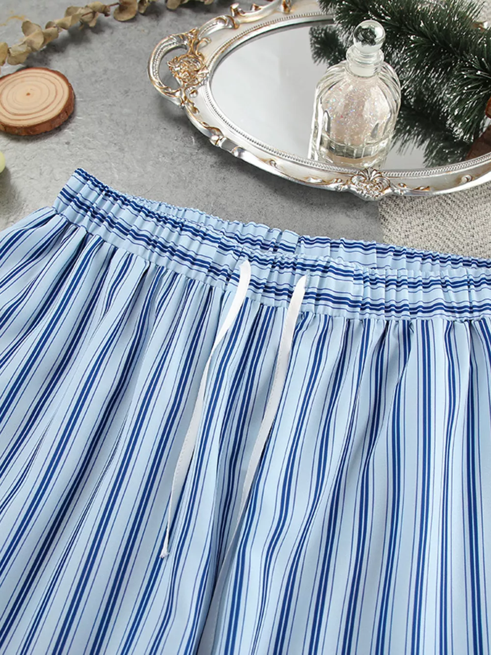 Striped Cami & Shirt and Pants Lounge Set, image 7