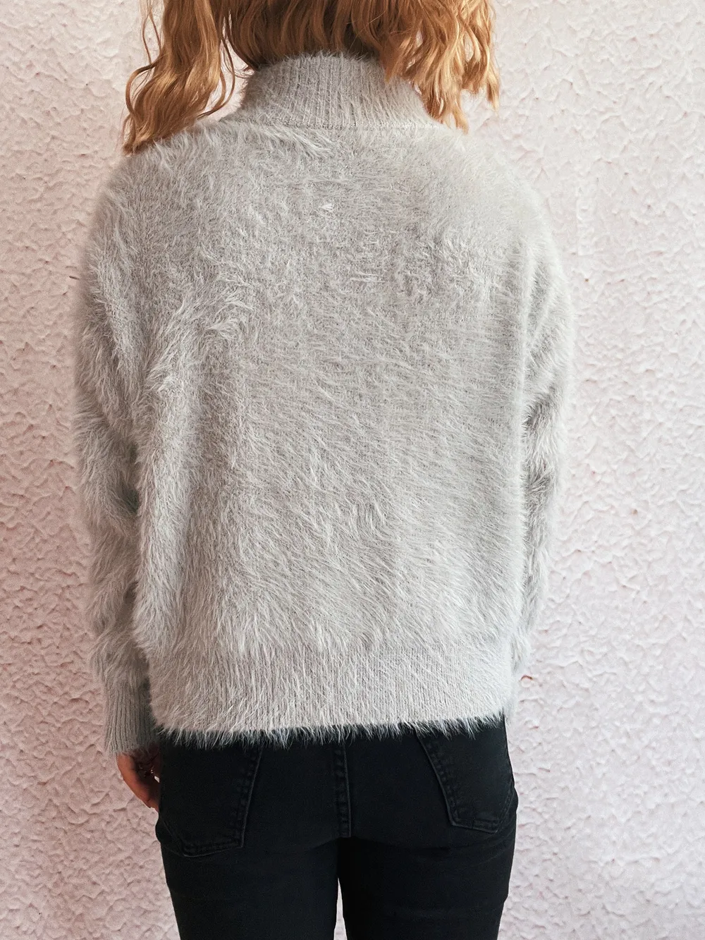 Cozy Fuzzy Half-Zip Sweater, image 4