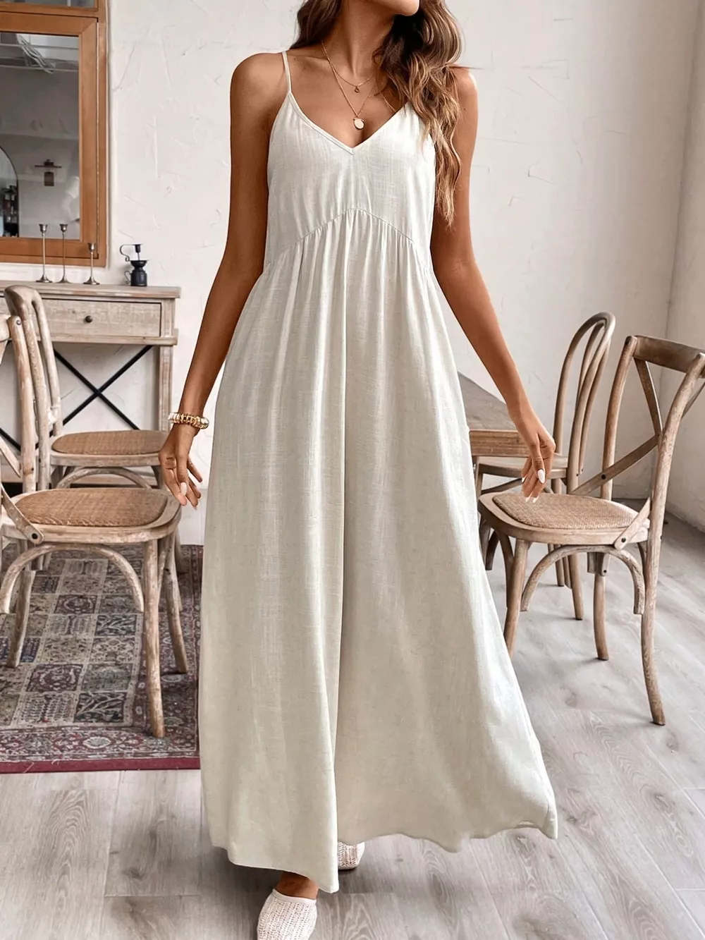 Casual Spaghetti Strap Maxi Dress, image 3