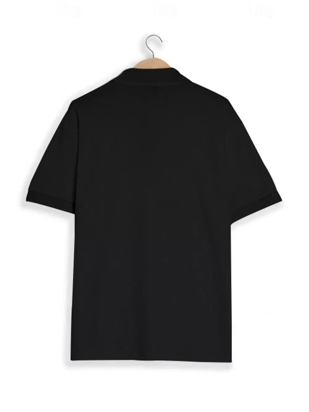 Men's Full Size Textured Slim Fit Short Sleeve Polo Plus Size, image 4