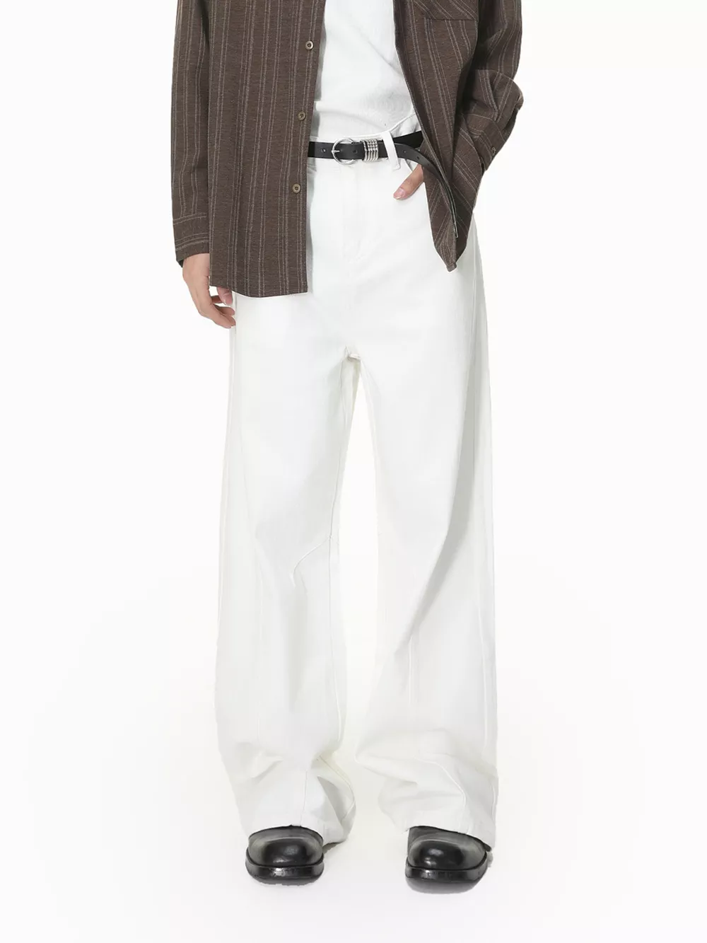 Men's Vintage Wash Wide Leg Jeans, image 8