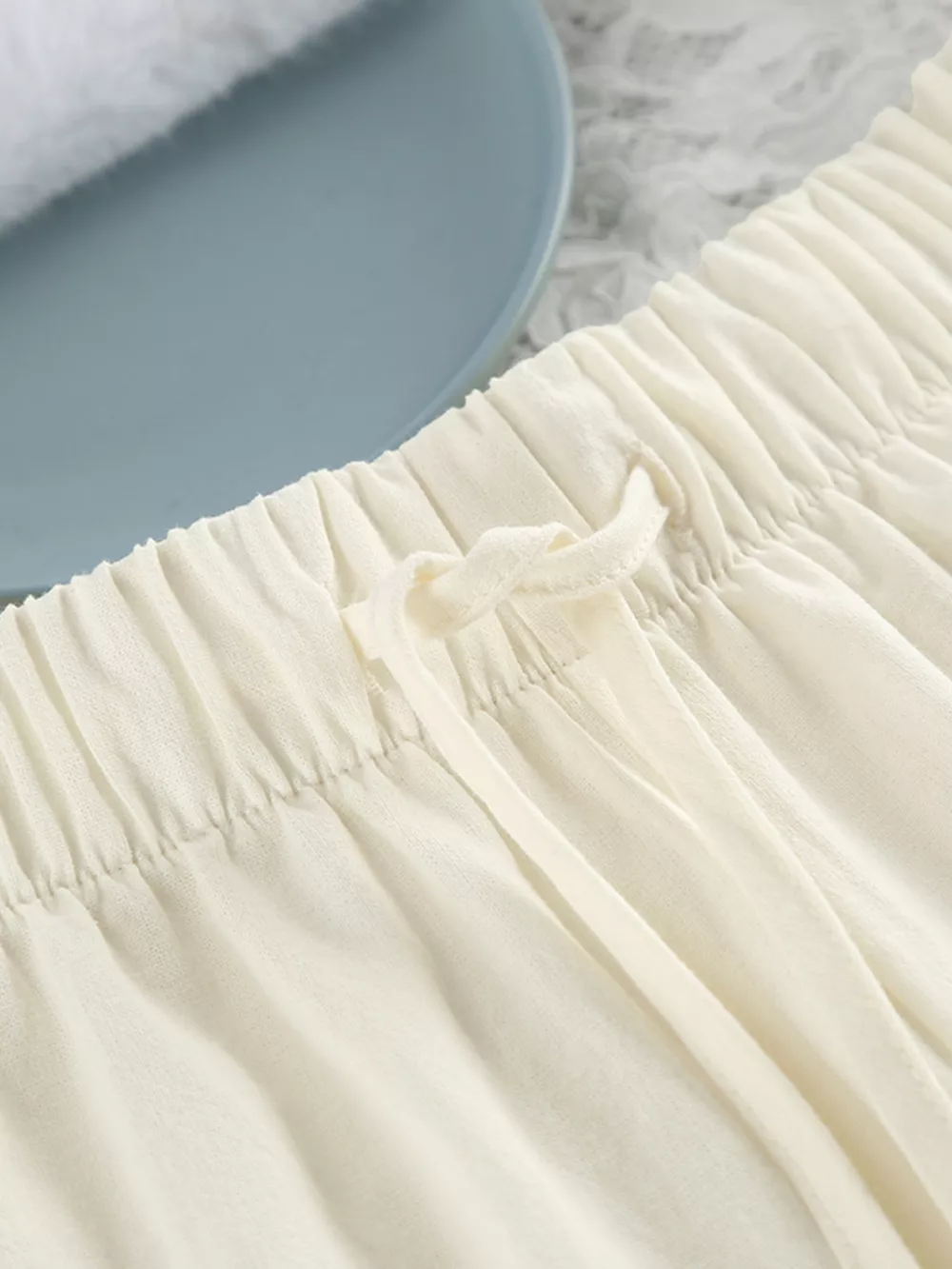 Contrast Trim Button-Down Top and Pants Lounge Set, image 15