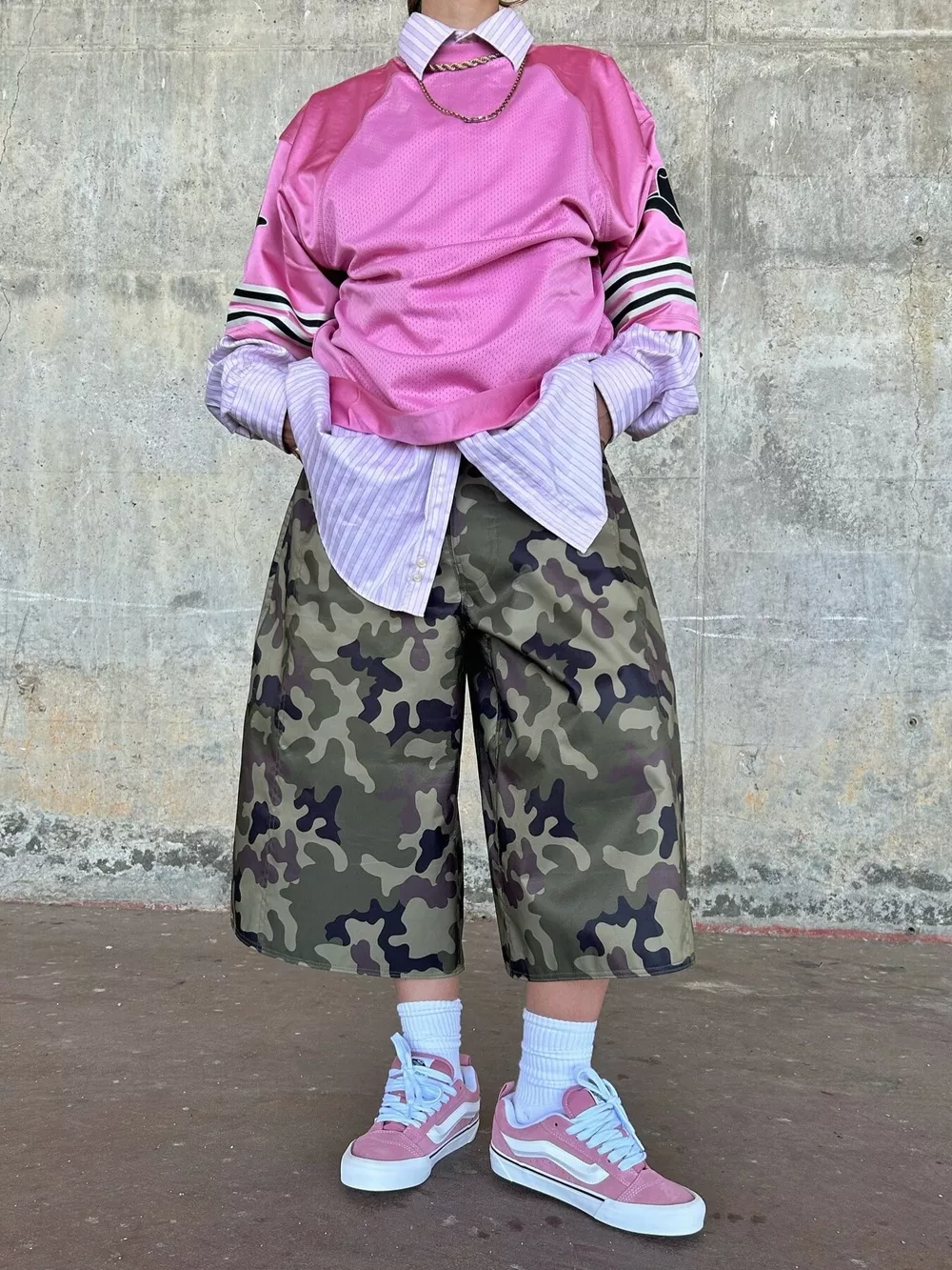 Camouflage Wide-Leg Cropped Pants, image 5