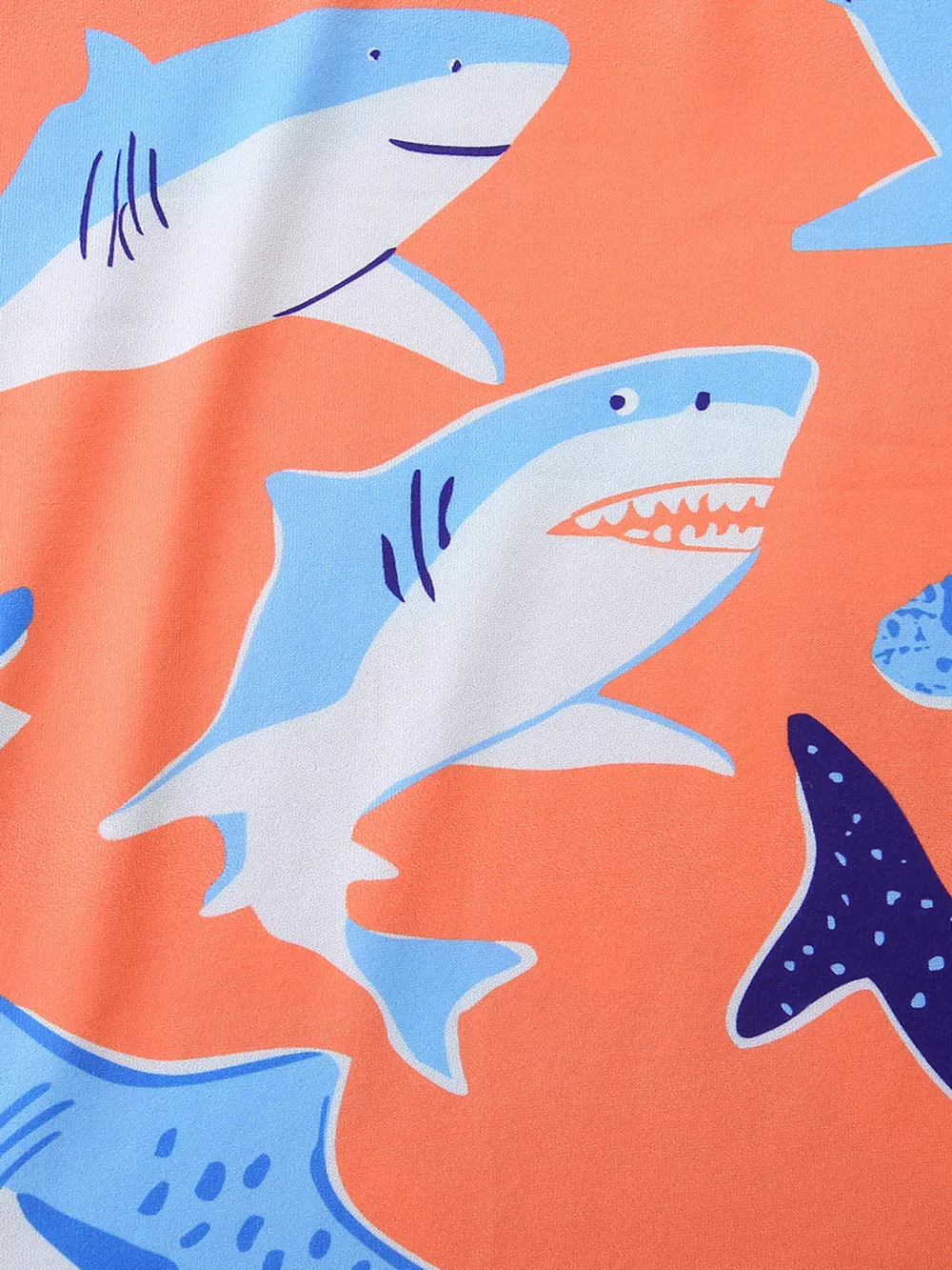 Children's Shark Print Casual Tee and Shorts Set, image 4