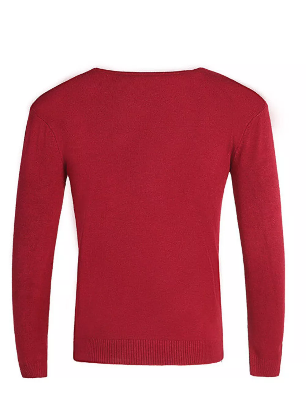 Men's Plus Size Solid Color Long Sleeve Knit Top, image 8