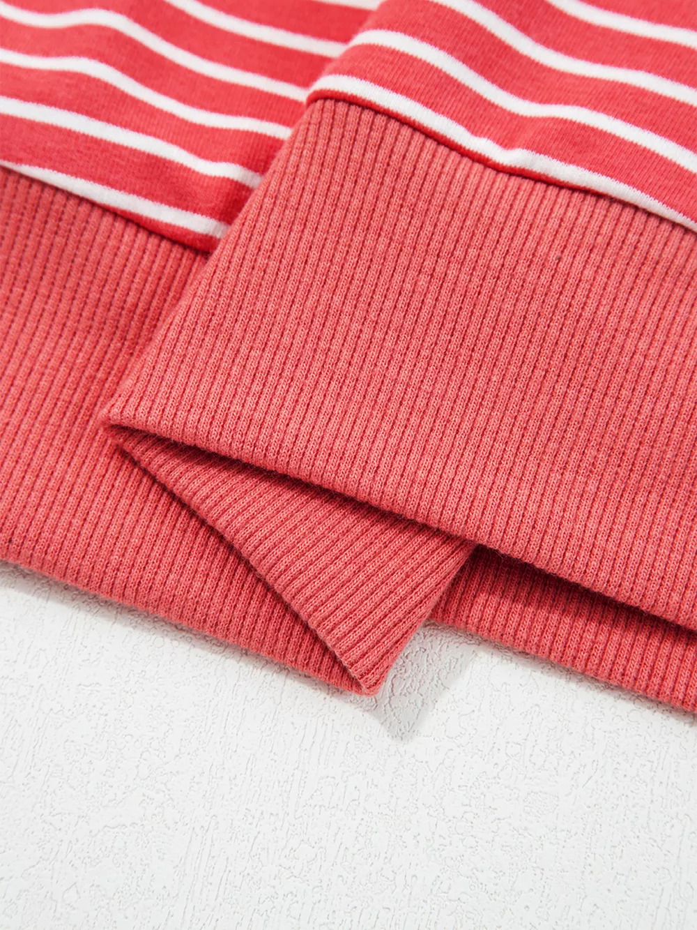Striped Puff Sleeve Hoodie with Drawstring, image 7