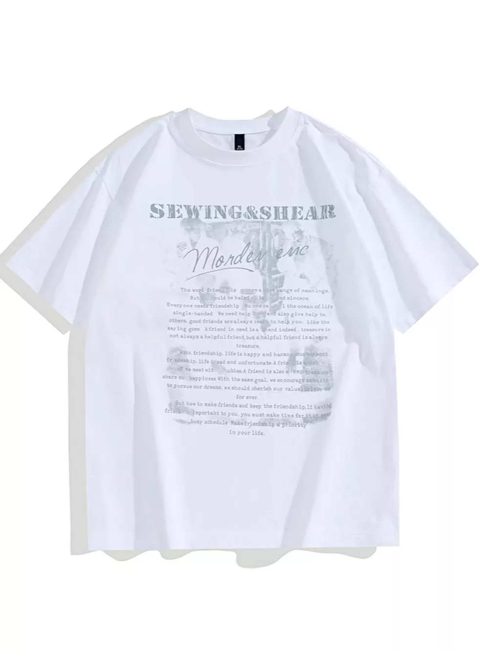 Men's Plus Size Graphic Round Neck Short Sleeve T-Shirt, image 3