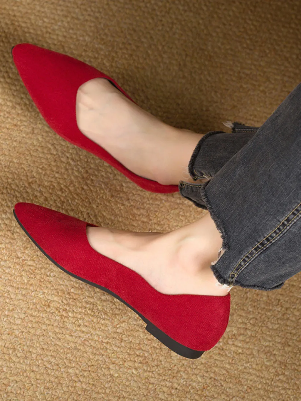 Solid Color Point Toe Slip-Ons, image 11