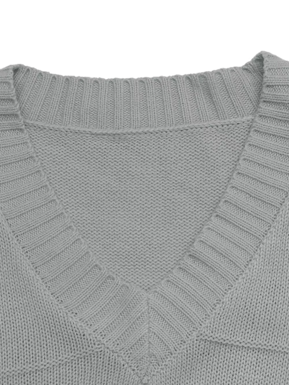 V-Neck Dropped Shoulder Sweater, image 7