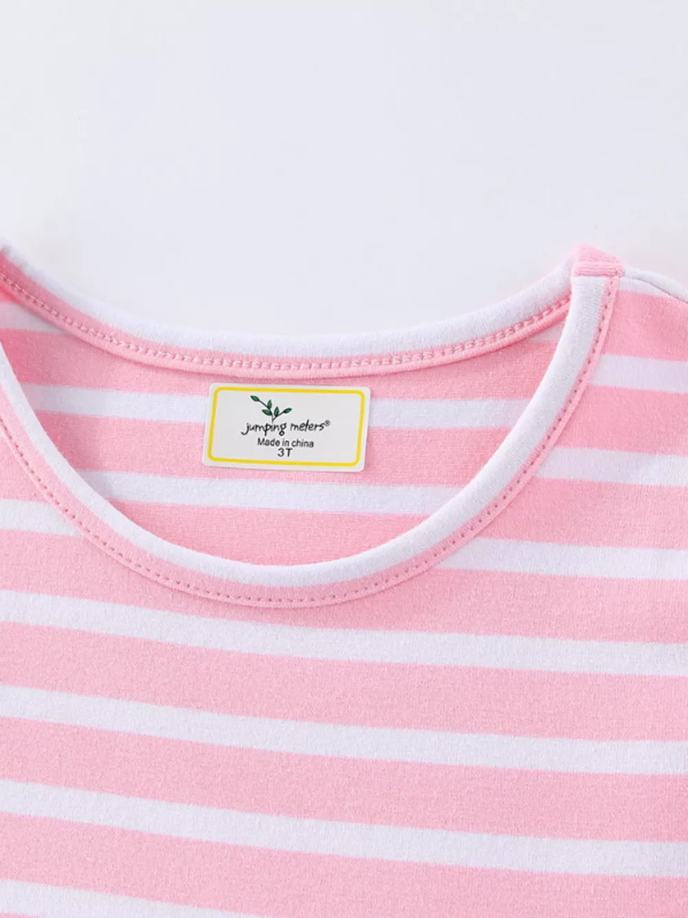 Children's Striped Bunny Embroidered Dress, image 2