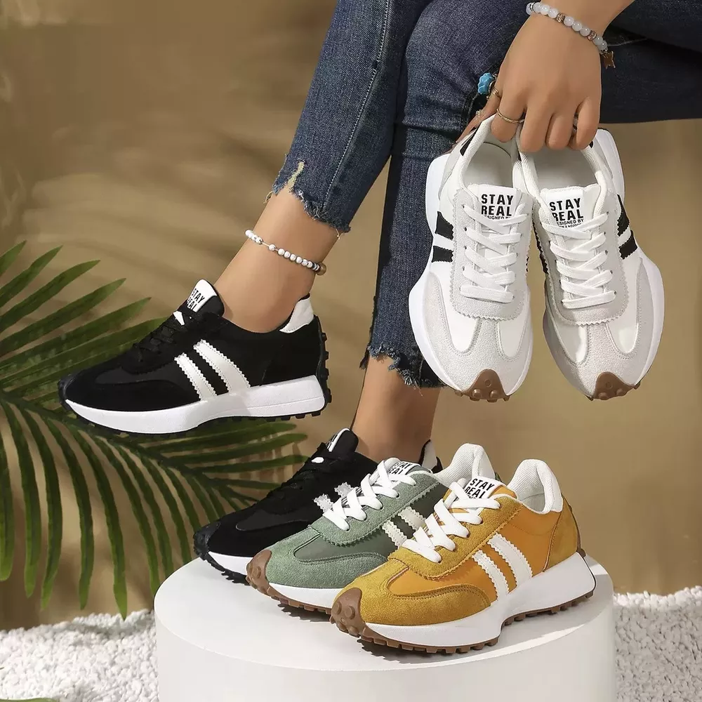 Round Toe Lace Up Sneakers, image 2