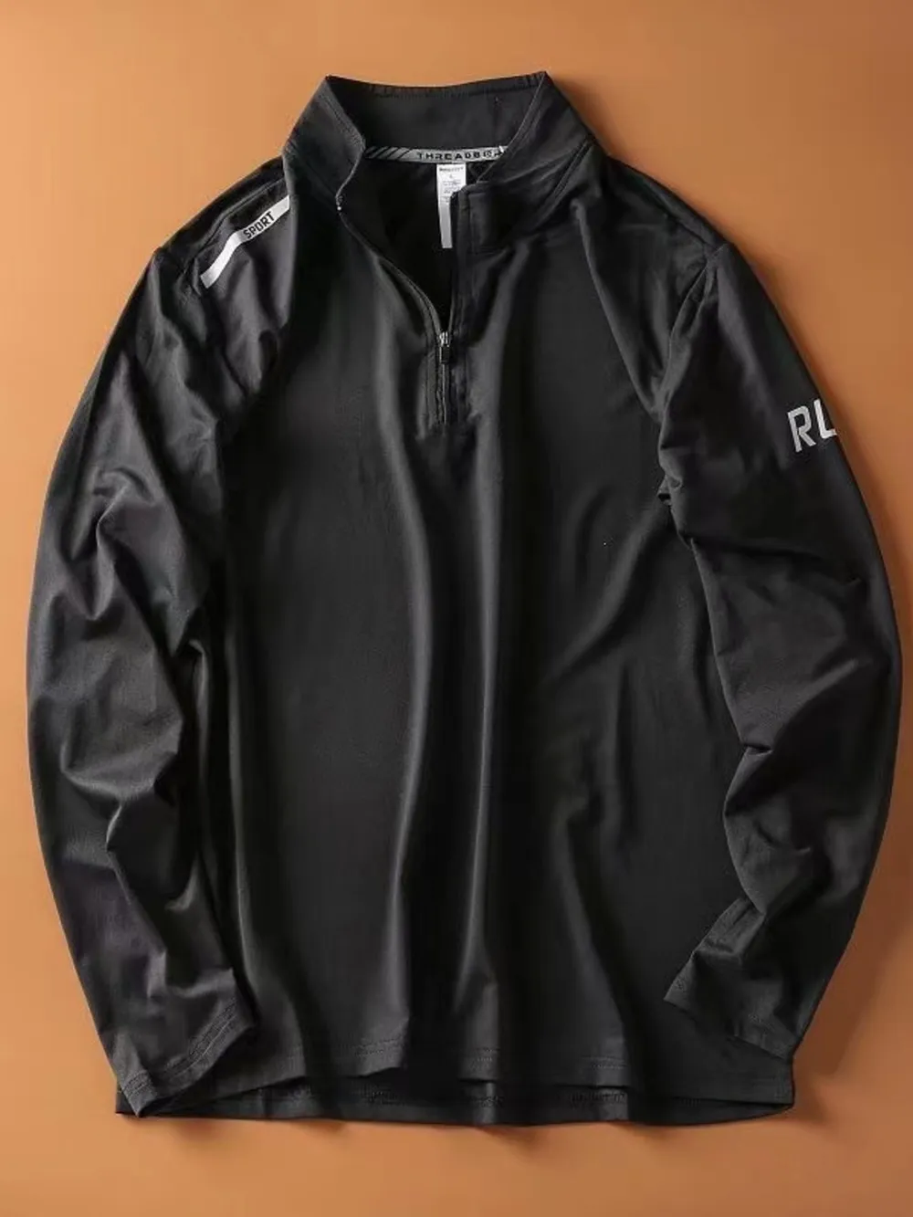 Men's Plus Size Quarter-Zip Long Sleeve Sweatshirt