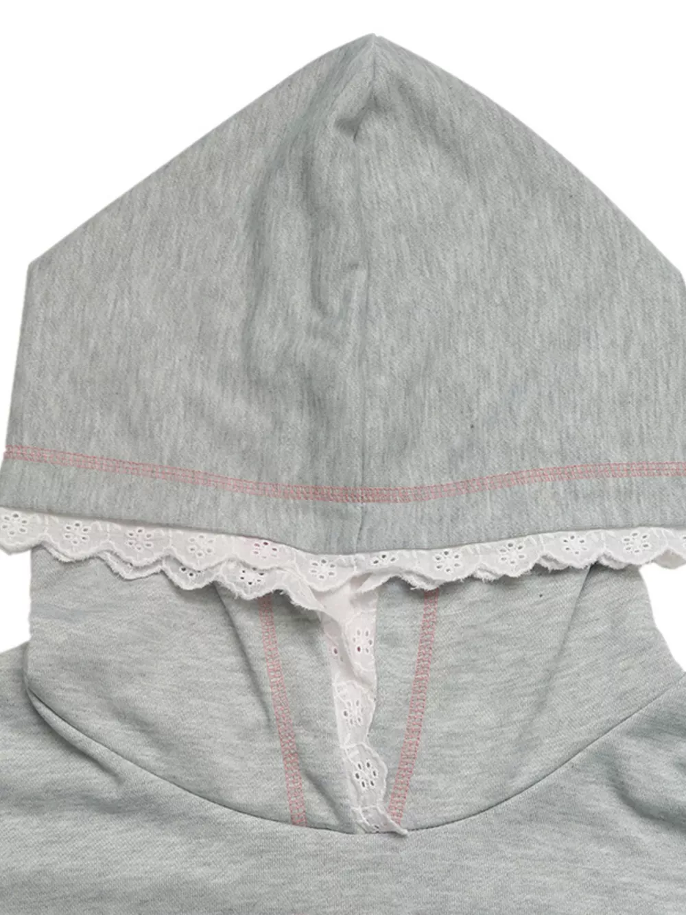 Bow Embroidered Long Sleeve Hoodie, image 5