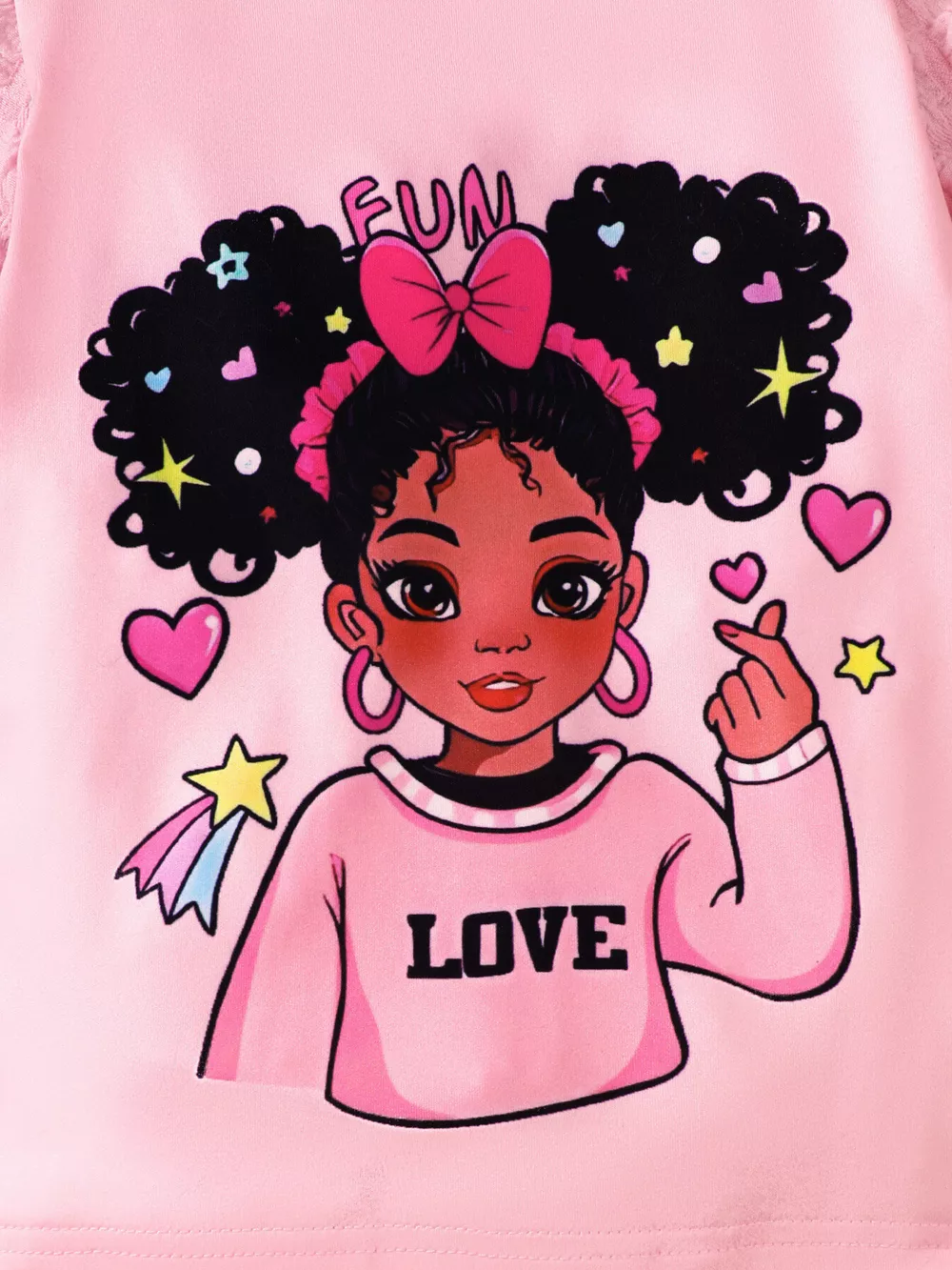 Children's Graphic Long Sleeve Top & Flare Jeans Set, image 5