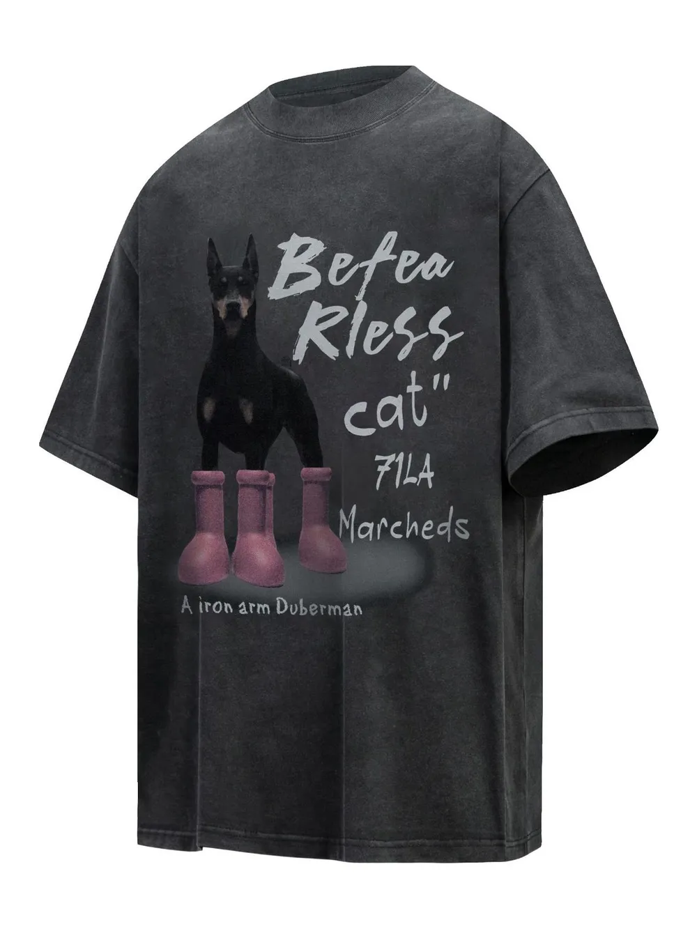 Men's Dog Short Sleeve Oversized T-Shirt, image 2