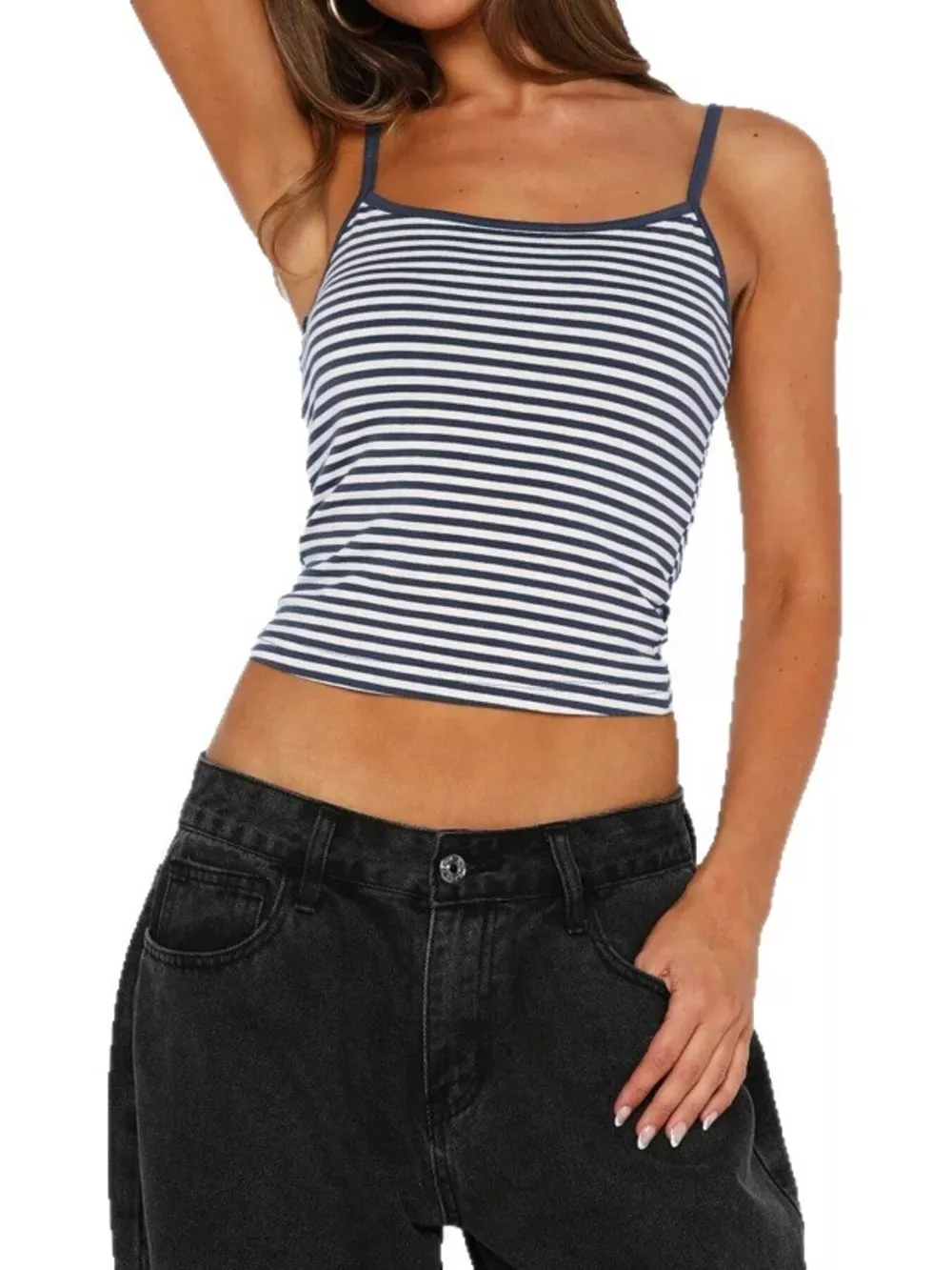Striped Scoop Neck Cami, image 10