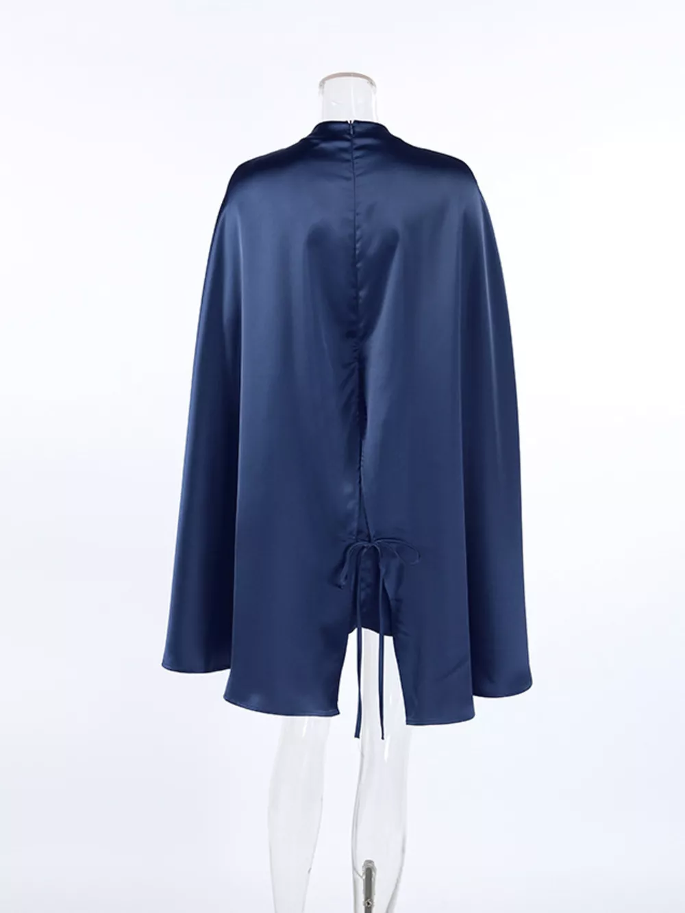 Mock Neck Cape Sleeve Mini Dress, image 3