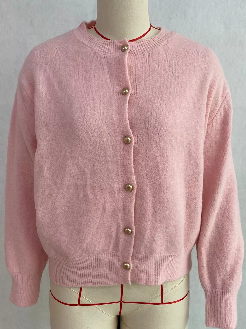 Classic Button-Down Knit Cardigan, image 12
