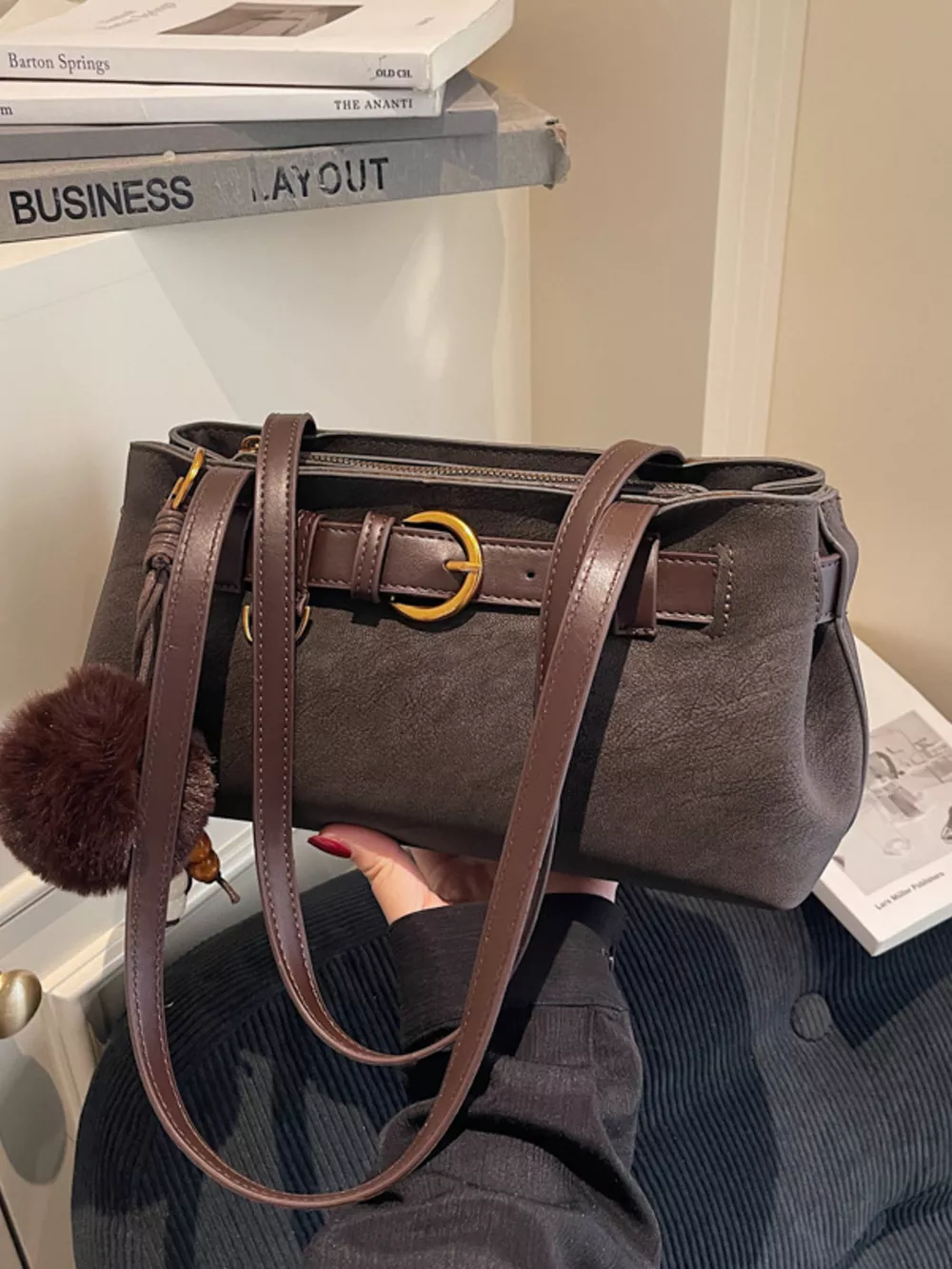 Buckle Decor Shoulder Bag, image 10
